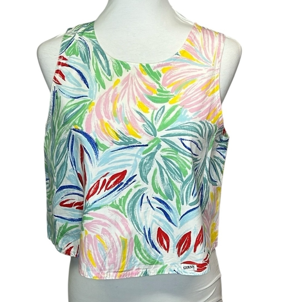Georges Marciano Colorful Leaf Print Blouse